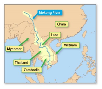 Меконг на карте. Исток и Устье реки Меконг на карте. Исток реки Меконг на карте. Река Меконг на карте.